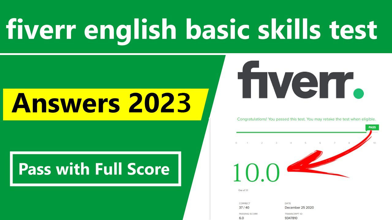 Fiverr English Test Answers - 2023 Updated